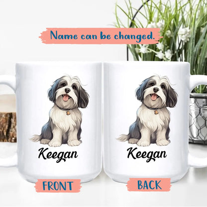 Personalized Choose Name Havanese White Coffee Mug Cup Gift For Havanese Dog Dad Dog Mom, Customized Havanese Dog Lover Ceramic Tea Cup 11 Oz 15 Oz, Novelty Havanese Travel Coffee Cup, Havanese Mug Elido Store