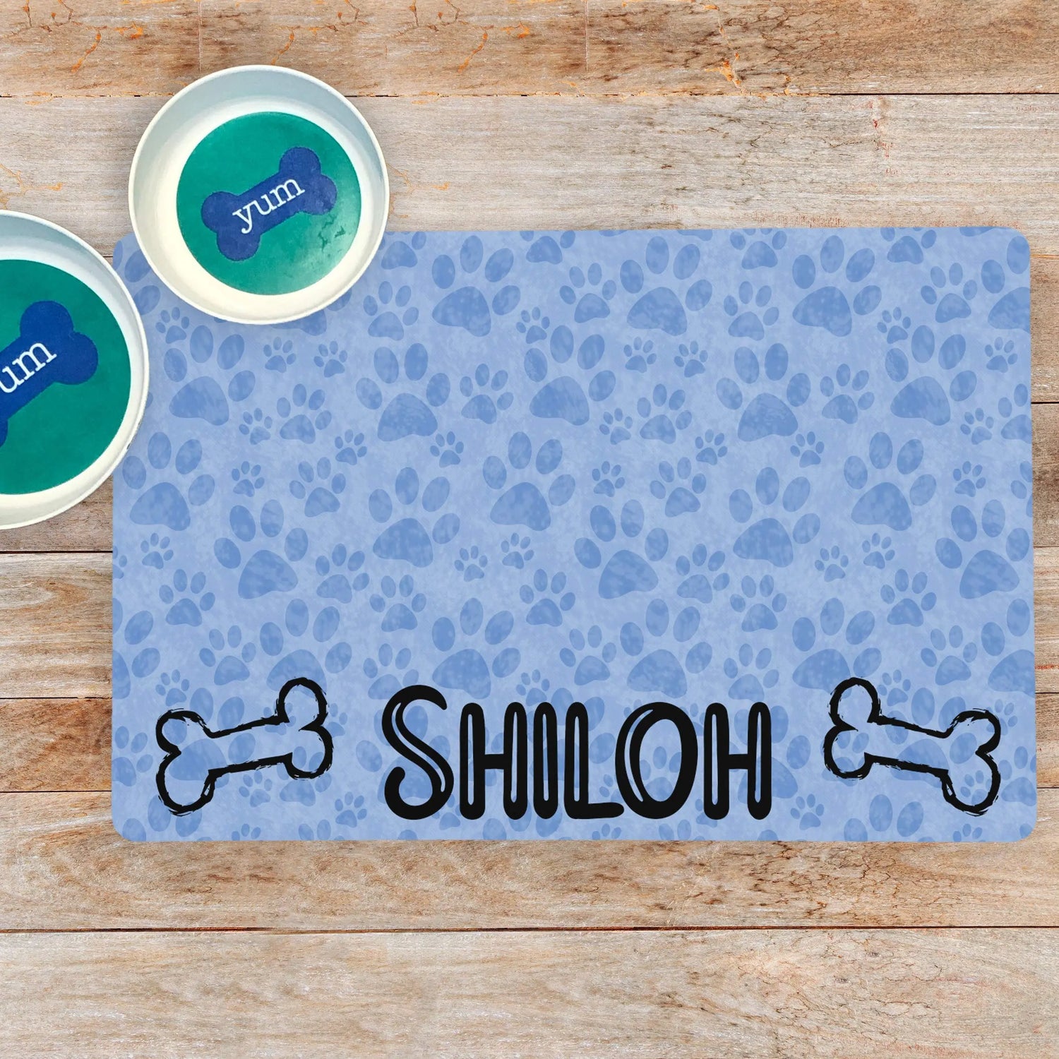 Personalized Dog Bowl Mat - Custom Pet Placemat for your pet&