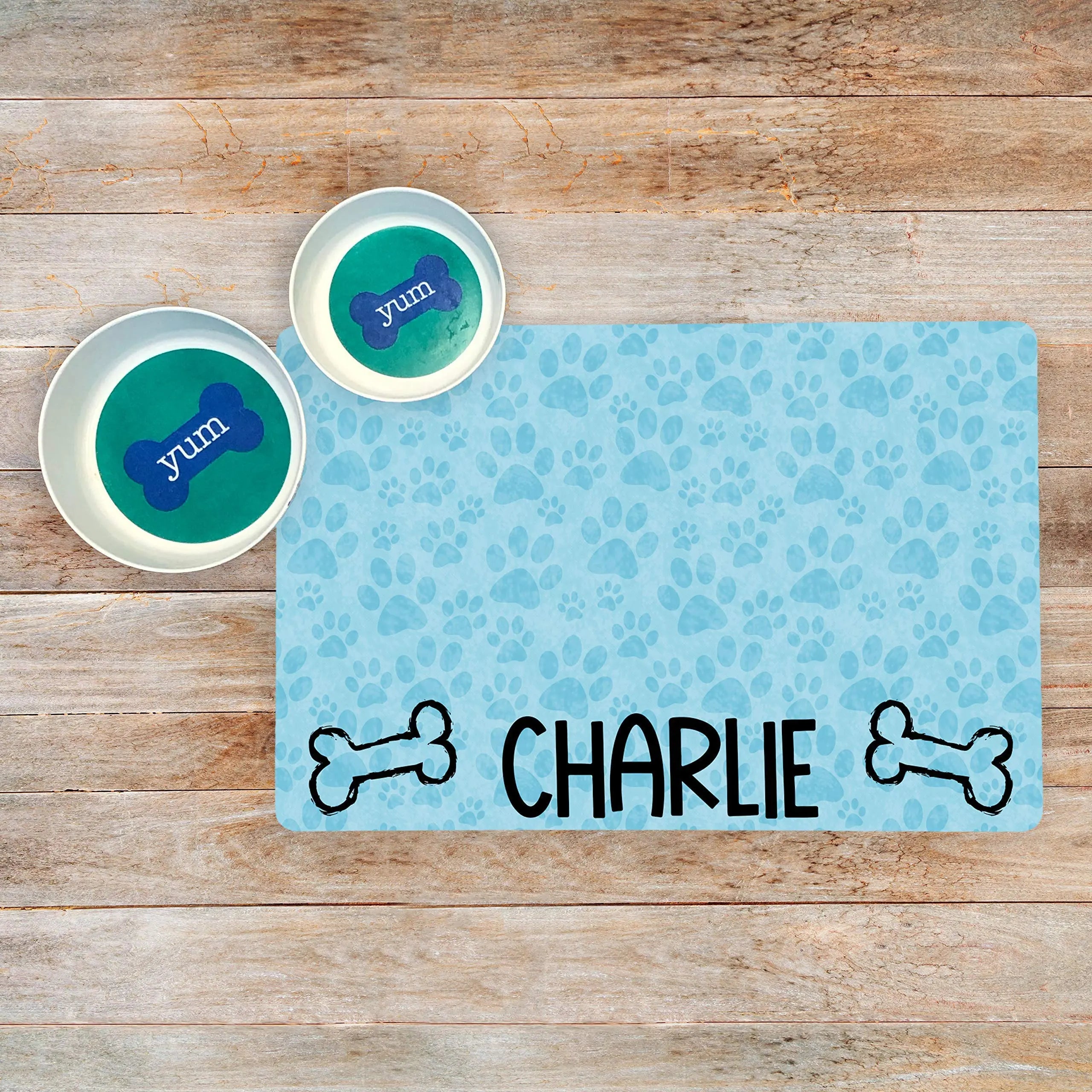 Personalized Dog Bowl Mat - Custom Pet Placemat for your pet&
