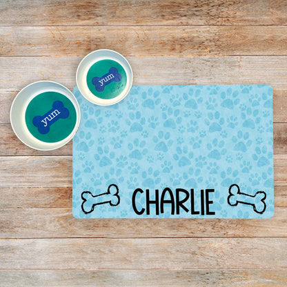 Personalized Dog Bowl Mat - Custom Pet Placemat for your pet&