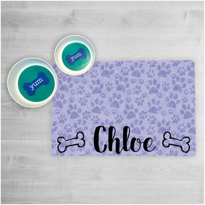Personalized Dog Bowl Mat - Custom Pet Placemat for your pet&