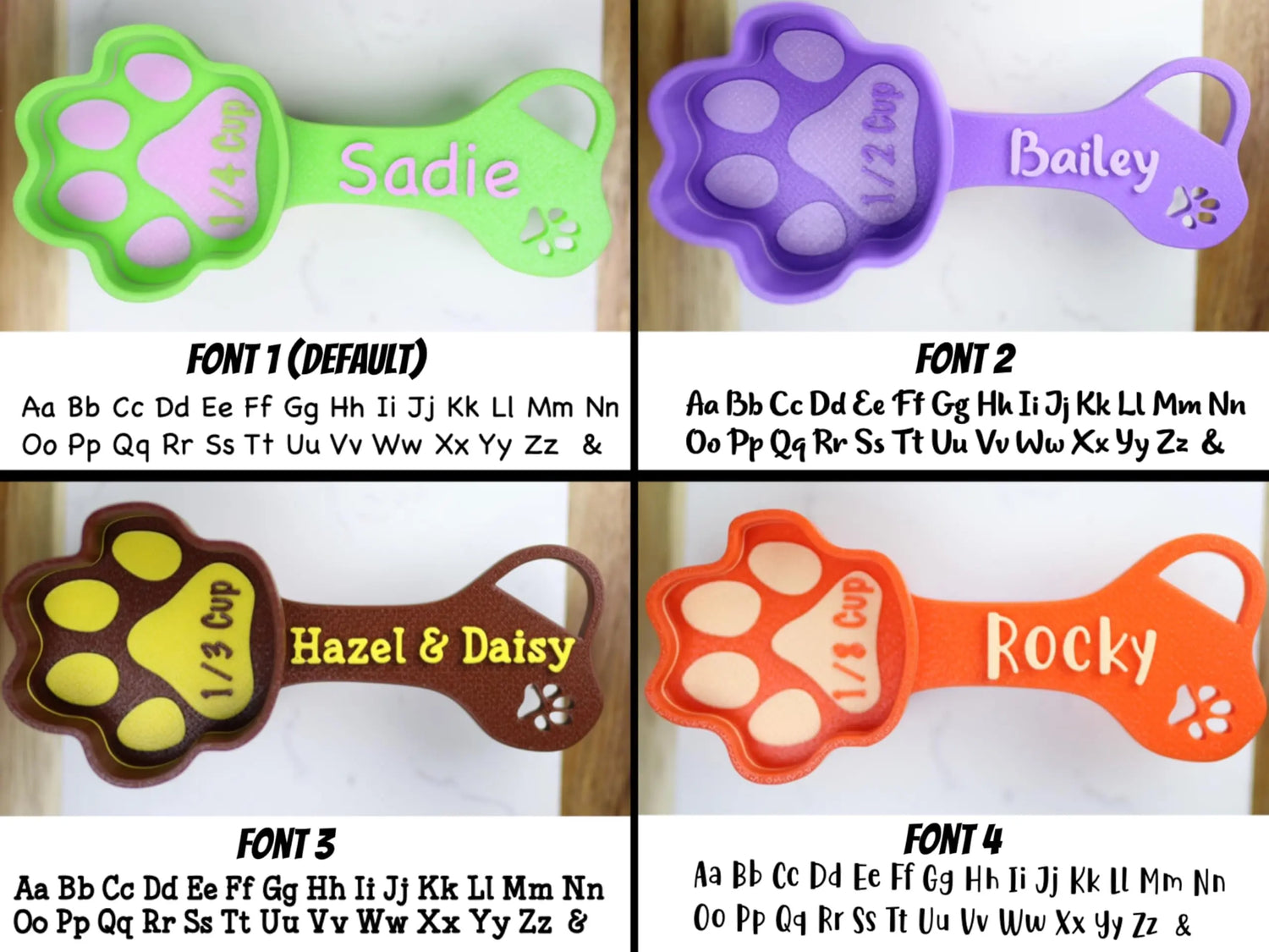 Personalized Dog Food Scoop Custom Scooper Pet Kibble Scoop Food Dispenser Dog Measuring Cup Custom Pet Accessories Gift Idea For Dog Lover (14oz - 1.75 Cup) Kibblescoop
