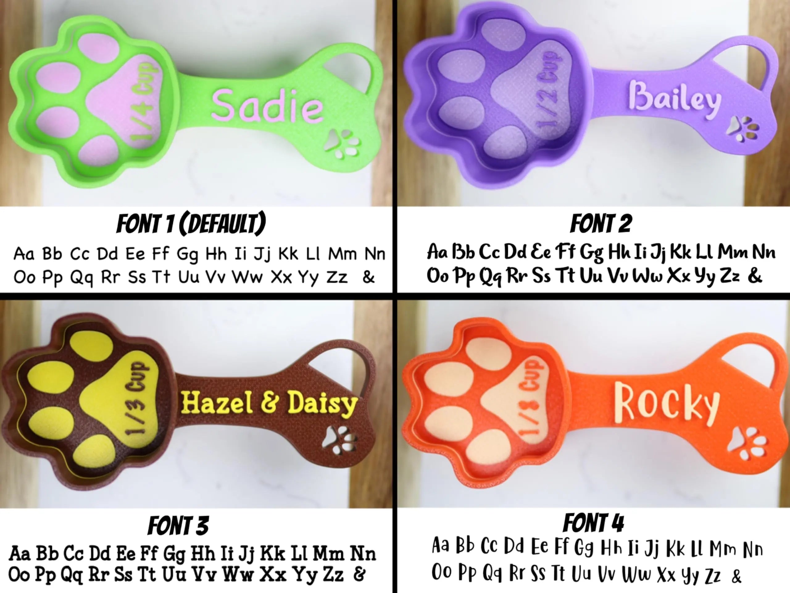 Personalized Dog Food Scoop Custom Scooper Pet Kibble Scoop Food Dispenser Dog Measuring Cup Custom Pet Accessories Gift Idea For Dog Lover (14oz - 1.75 Cup) Kibblescoop