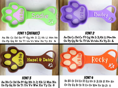 Personalized Dog Food Scoop Custom Scooper Pet Kibble Scoop Food Dispenser Dog Measuring Cup Custom Pet Accessories Gift Idea For Dog Lover (14oz - 1.75 Cup) Kibblescoop