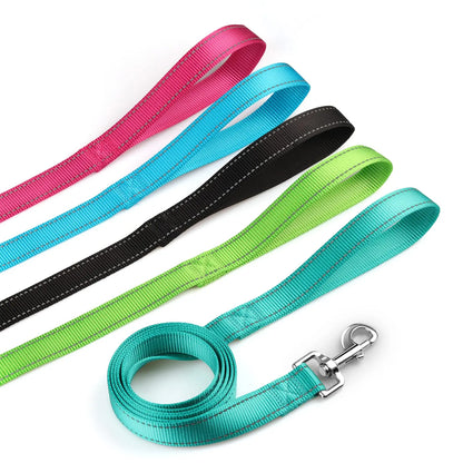 Personalized Dog Leash 6 FT Reflective Custom Embroidered suncliff