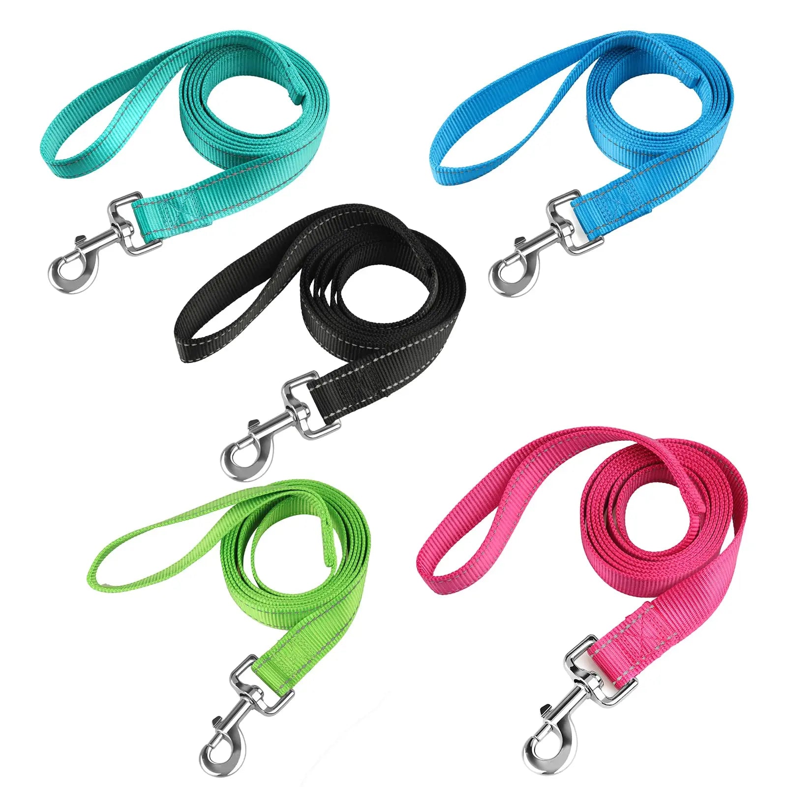Personalized Dog Leash 6 FT Reflective Custom Embroidered suncliff