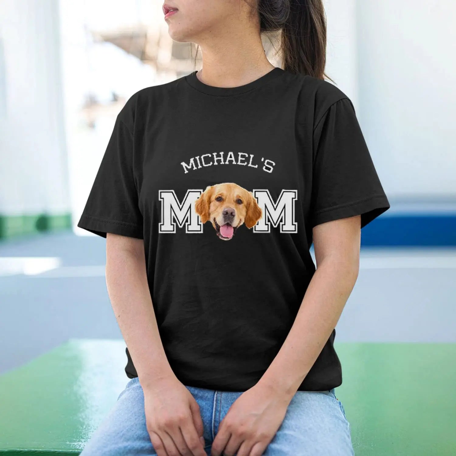 Personalized Dog Mom Shirt Sweatshirt Hoodie With Photo Names Inten Direction