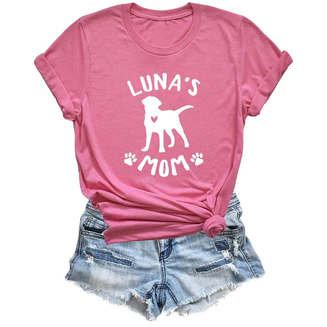 Personalized Dog Mom Shirt with Dog Name for Women LEVY PAW