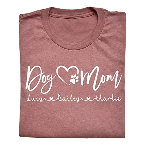 Personalized Dog Mom Shirt with Names for Dog Lovers LEVY PAW
