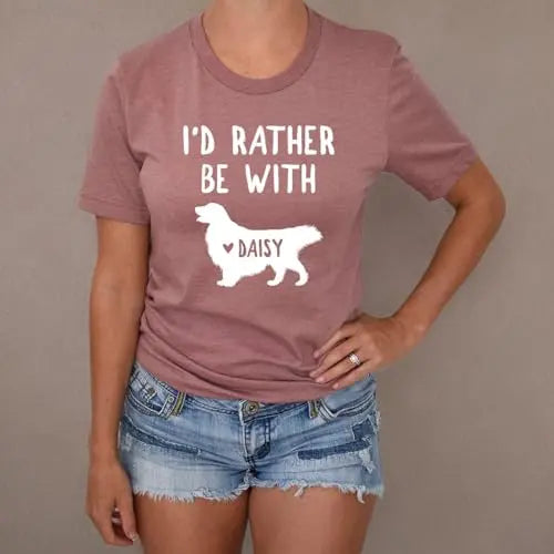 Personalized Dog Names T-Shirts for Women Funny Dog Mom LEVY PAW