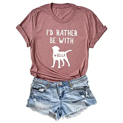 Personalized Dog Names T-Shirts for Women Funny Dog Mom LEVY PAW