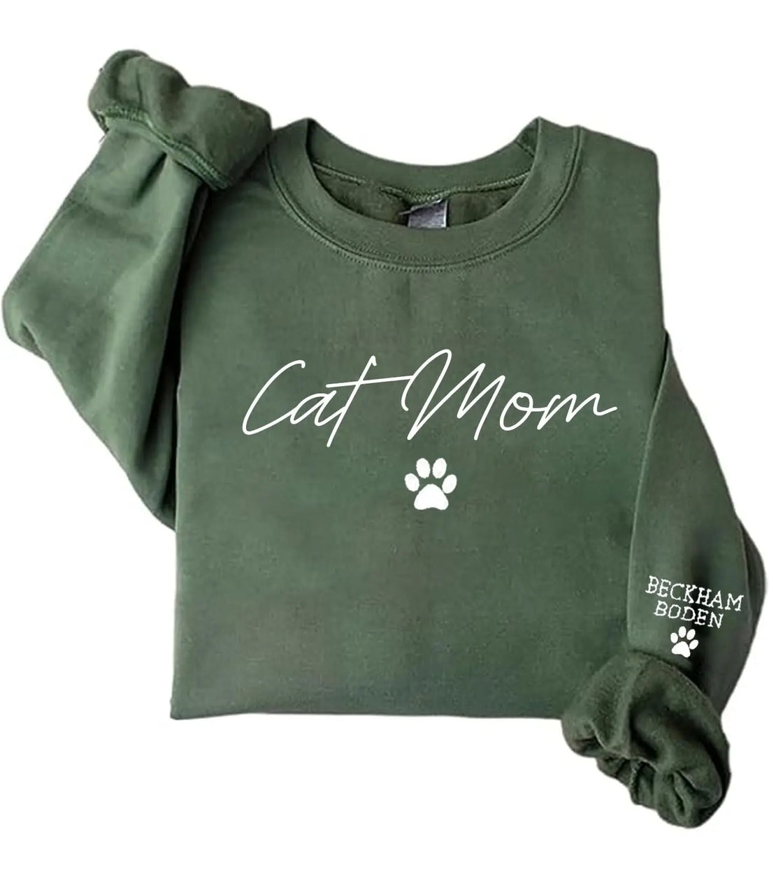 Personalized Embroidered Cat Mom Sweatshirt, Cat Mom Sweatshirt, Mom Sweatshirt, Custom Cat Mom Sweatshirt with Children&