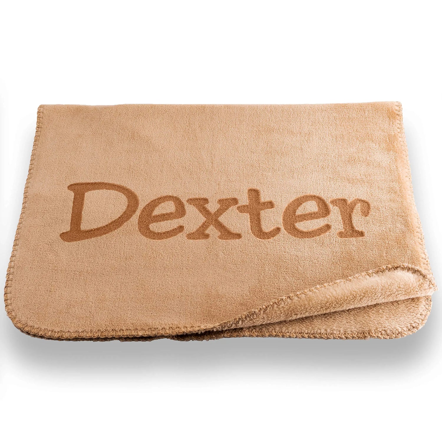 Personalized Microfiber Dog Blanket - Custom Name and Design - Small in Gray or Beige Custom Catch