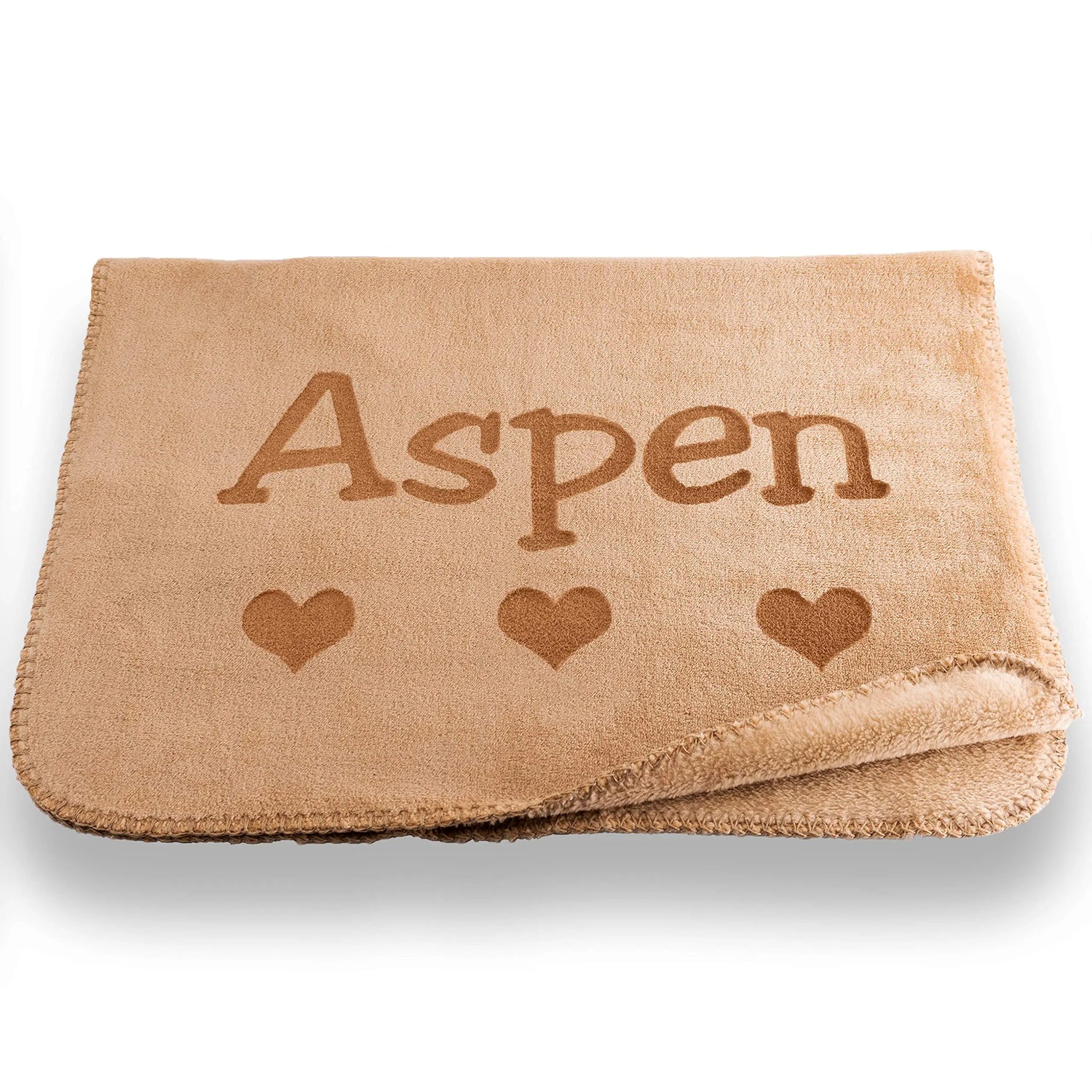 Personalized Microfiber Dog Blanket - Custom Name and Design - Small in Gray or Beige Custom Catch