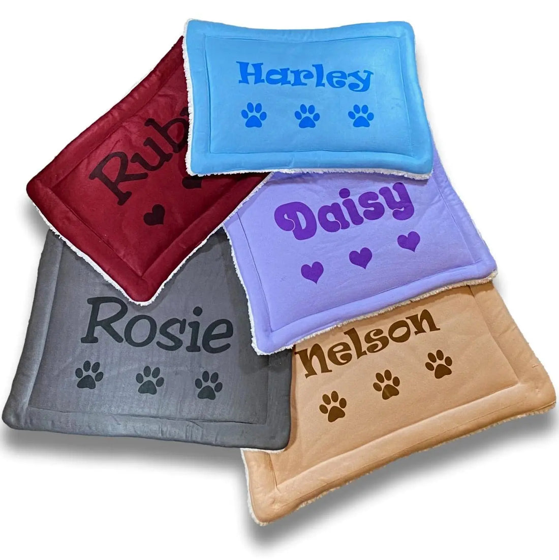 Personalized Pet Comfort Mat - Customizable Dog Bed Cushion for Crates, Carriers, and Kennels - Small Size - Available in Multiple Colors Custom Catch