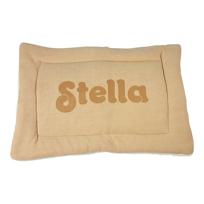 Personalized Pet Comfort Mat - Customizable Dog Bed Cushion for Crates, Carriers, and Kennels - Small Size - Available in Multiple Colors Custom Catch
