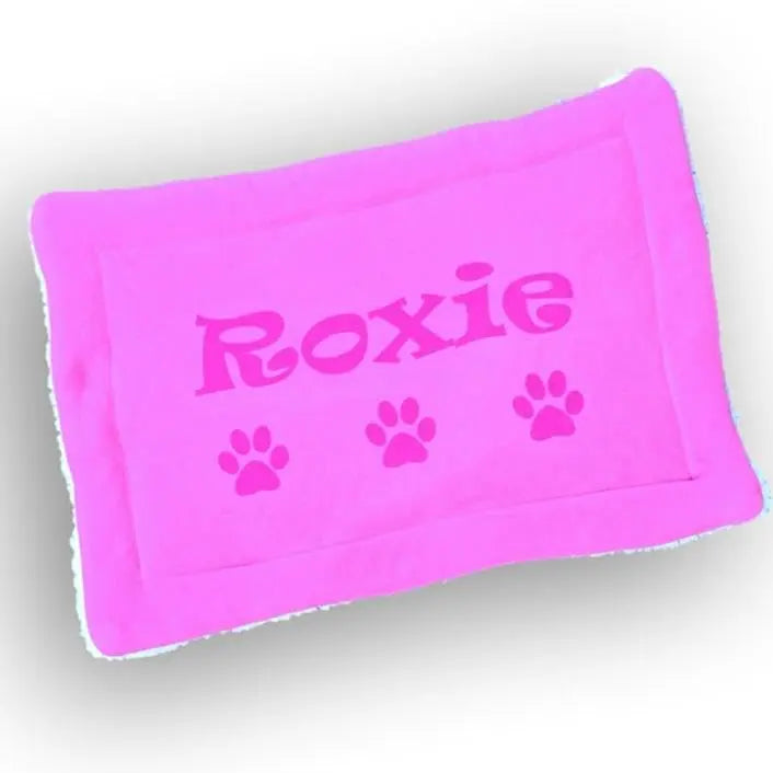 Personalized Pet Comfort Mat - Customizable Dog Bed Cushion for Crates, Carriers, and Kennels - Small Size - Available in Multiple Colors Custom Catch