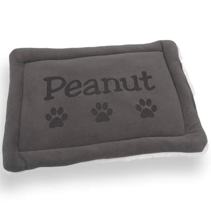 Personalized Pet Comfort Mat - Customizable Dog Bed Cushion for Crates, Carriers, and Kennels - Small Size - Available in Multiple Colors Custom Catch
