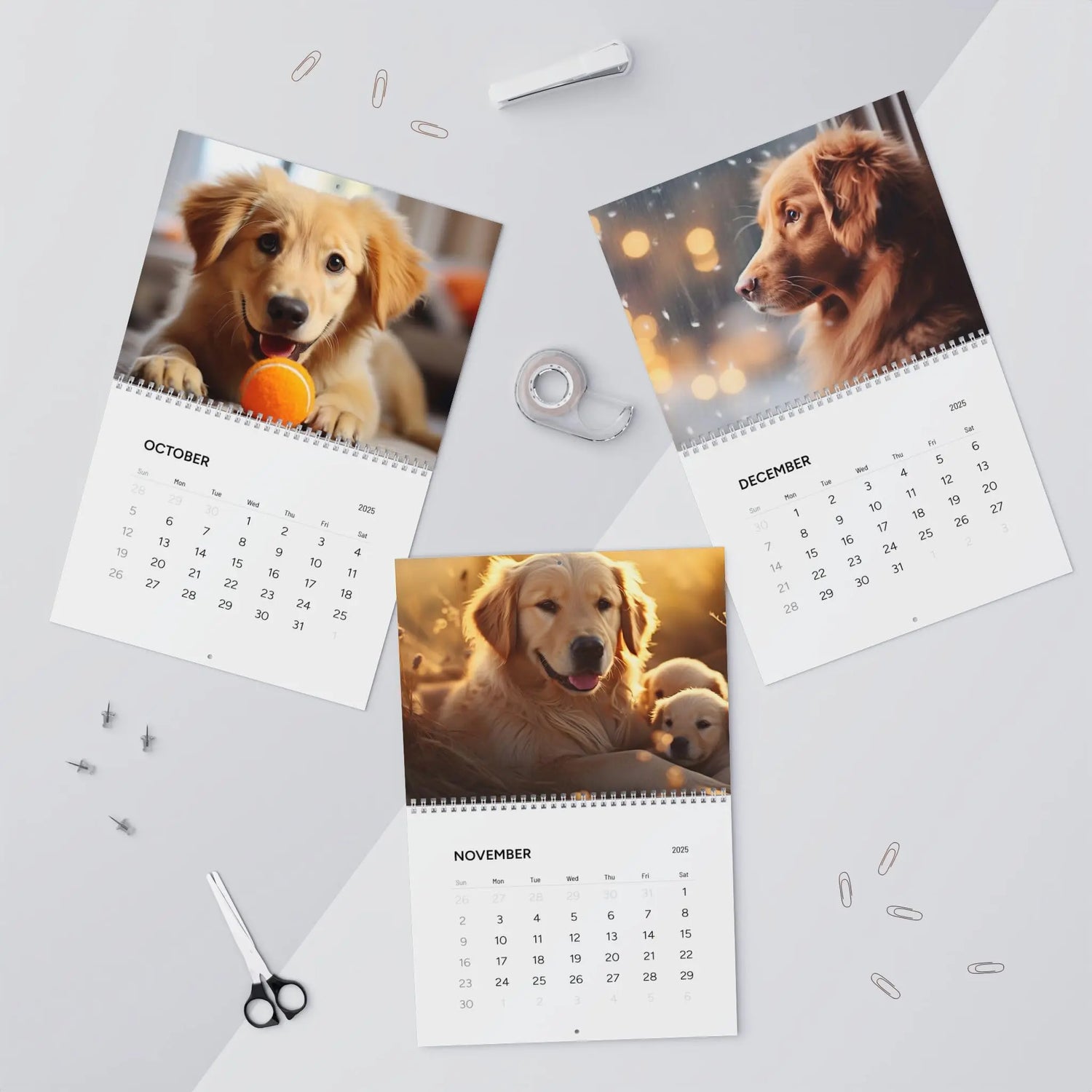 Personalized Pet Photo Calendar 2025 – Custom Wall Calendar with Your Pet’s Photos | 12-Month, Spiral-Bound | Dog Calendar CraftedEdge