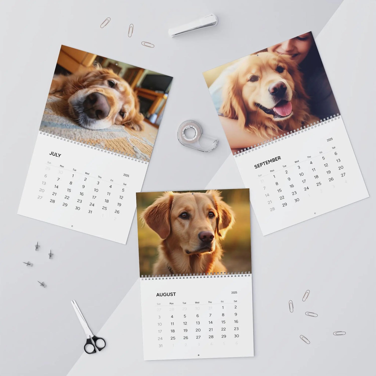 Personalized Pet Photo Calendar 2025 – Custom Wall Calendar with Your Pet’s Photos | 12-Month, Spiral-Bound | Dog Calendar CraftedEdge