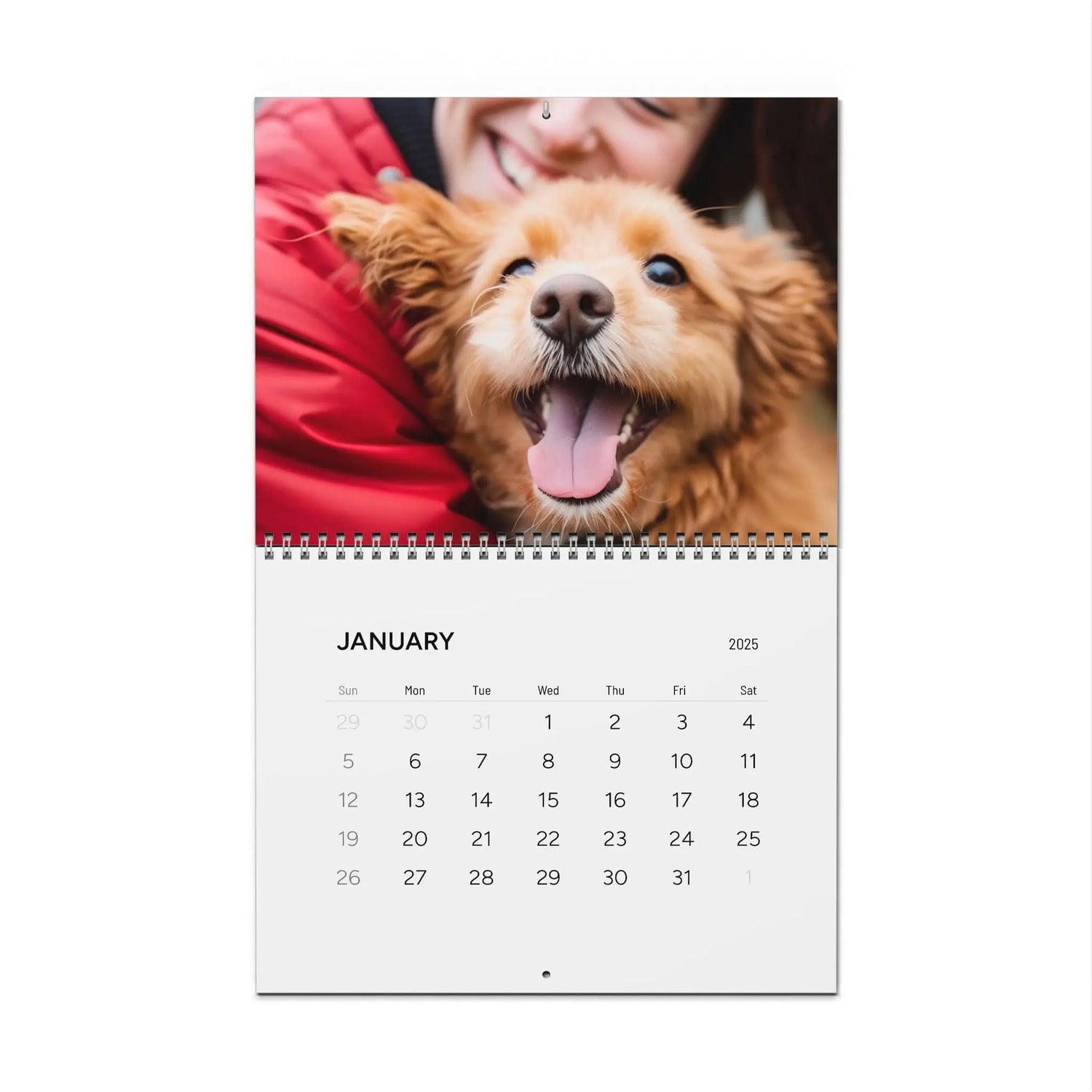 Personalized Pet Photo Calendar 2025 – Custom Wall Calendar with Your Pet’s Photos | 12-Month, Spiral-Bound | Dog Calendar CraftedEdge