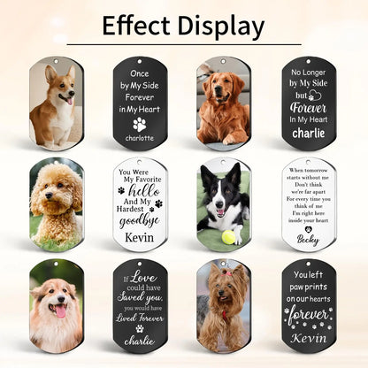 Personalized Pet Photo Keychain - Custom Memorial Keepsake for Pet Loss Remembrance happystarllc