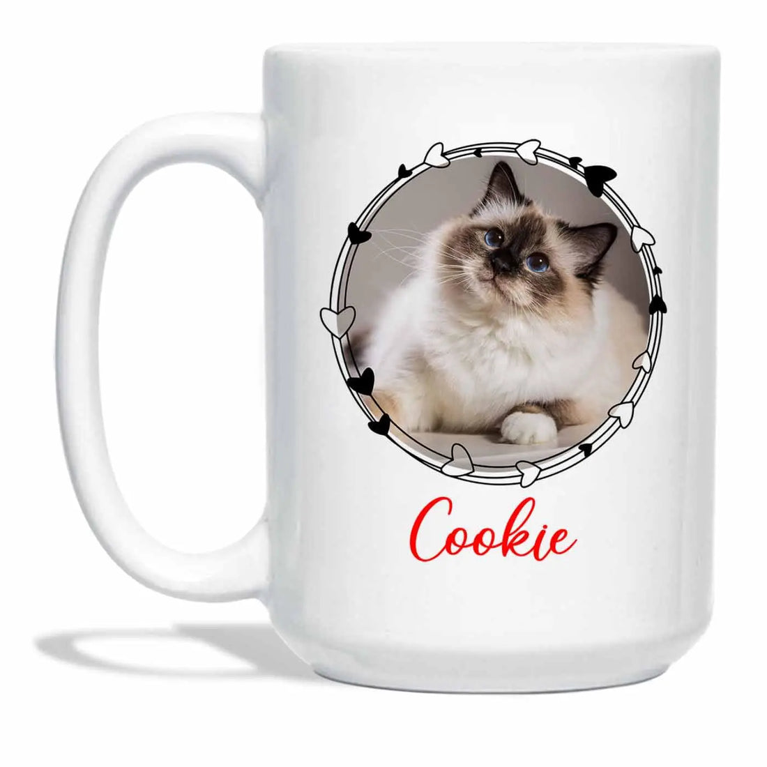 Personalized Photo Frame Cat Coffee Mug 11 Oz 15 Oz, Unique Cat Lovers White Ceramic Teacup Gifts For Christmas, Customized Cat Dad Cat Mom Coffee Cup, Unique Cats Cats Travel Mug Custom Name Photo Elido Store