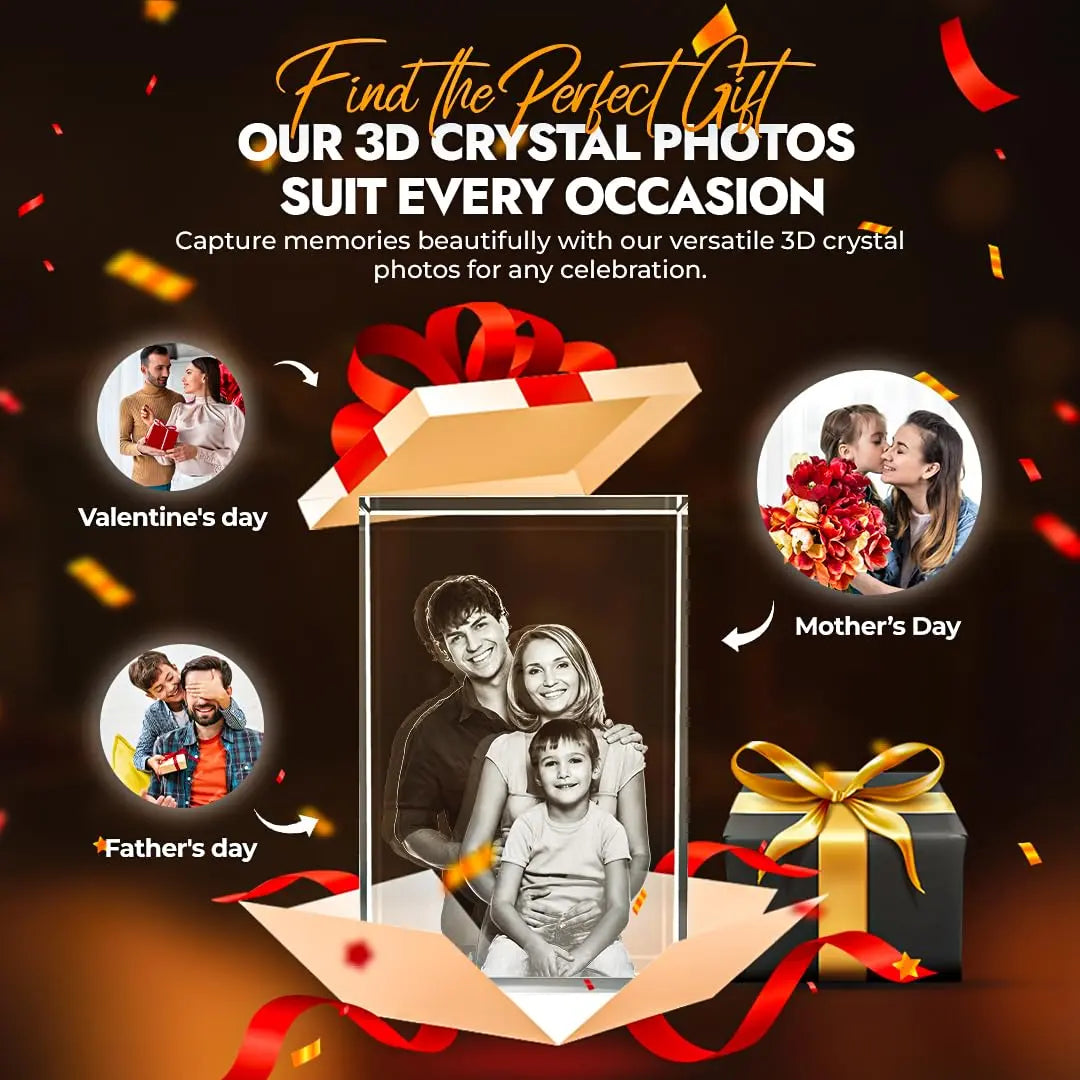 Personalized Photo Gift | 3D Engraved Crystal Keepsake | Gift | Décor | Collectible| Souvenir | Dogs Or Cats Personalized Photo Frame A&amp;B Crystal Collection