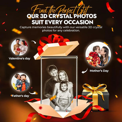 Personalized Photo Gift | 3D Engraved Crystal Keepsake | Gift | Décor | Collectible| Souvenir | Dogs Or Cats Personalized Photo Frame A&amp;B Crystal Collection