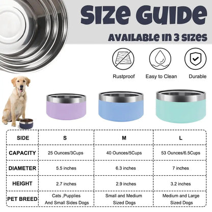 Personalized Stainless Steel Dog Cat Bowl with Name,Customized Laser Engraved Pet Bowl Non Slip for Water and Food 25oz,40oz,53oz(Pink) AnNengJing