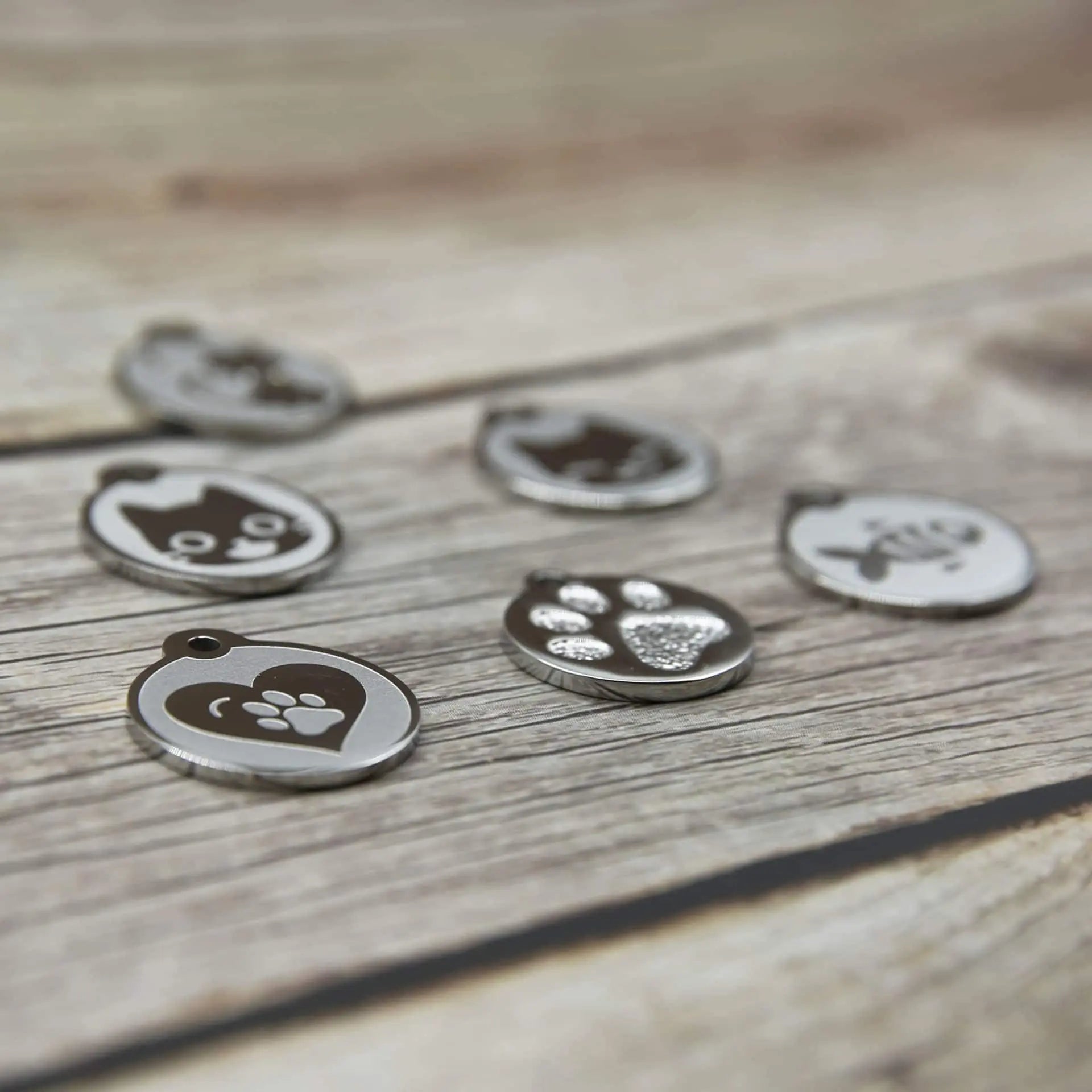 Stainless Steel Cat ID Tags - Engraved Personalized Cat Tags includes up to 4 Lines of Text with Kitty Shape PetANTastic