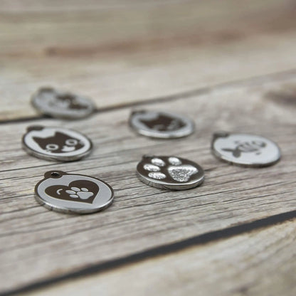 Stainless Steel Cat ID Tags - Engraved Personalized Cat Tags includes up to 4 Lines of Text with Kitty Shape PetANTastic