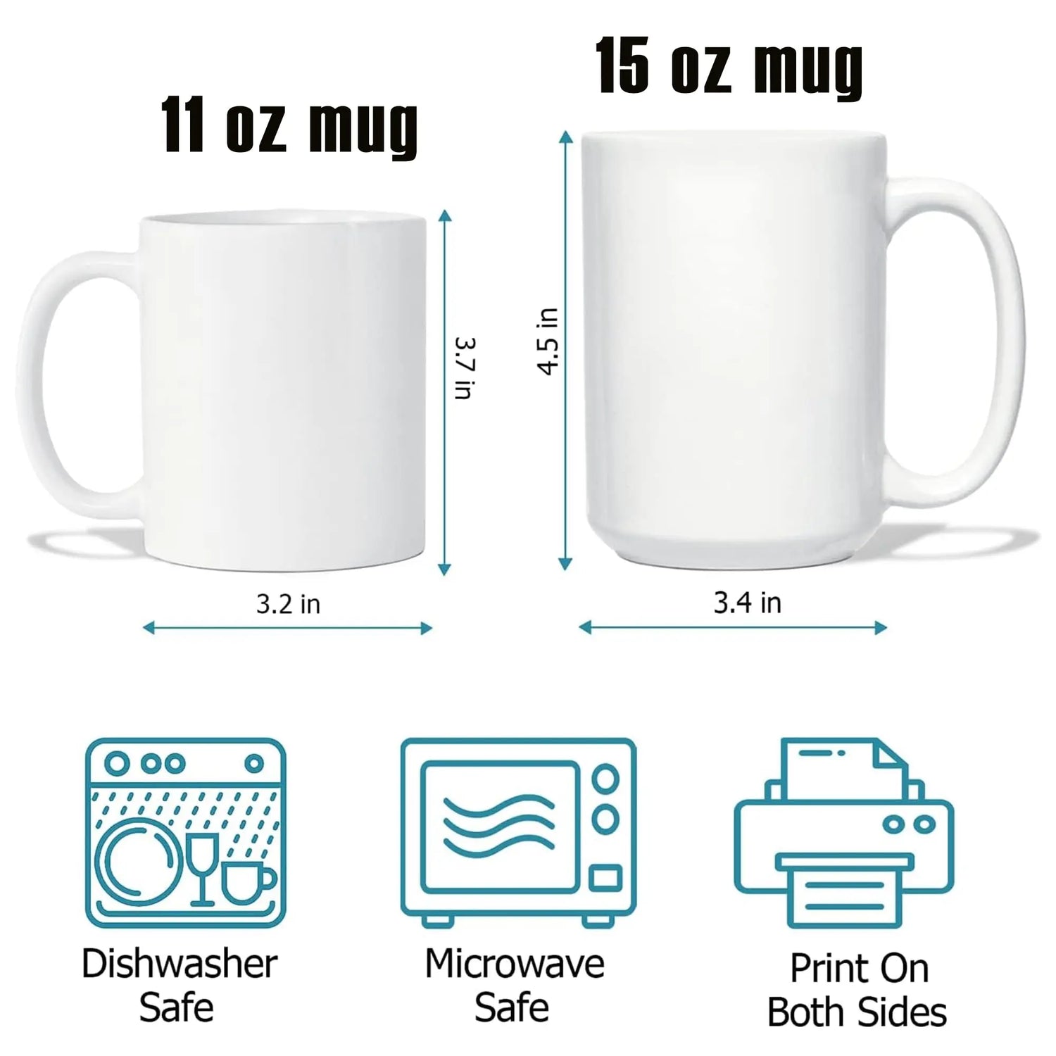 pundo authentic Custom Dog Dad Mug with Dogs Names Photo 3D Inflated Effect Printed Coffee Cup with Pictures White Ceramic 11 15 Oz Personalized Gifts for Men Daddy Pet Lovers Fathers day pundo authentic